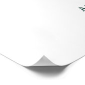 Élégante Affiche de bienvenue Mariage Emerald Gree (Coin)