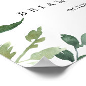 Élégante Affiche de bienvenue Mariage Tropical Gre (Coin)