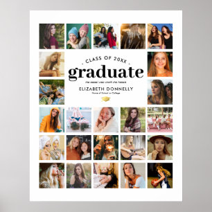 Élégante affiche de collage photo de remise de dip