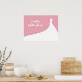 Elégante affiche de Fête des mariées rose (Cuisine)