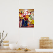 Élégante affiche de l'agencement des fleurs de ver (Cuisine)