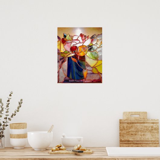 Élégante affiche de l'agencement des fleurs de ver (Cuisine)