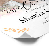 Élégante affiche de Mariage de bienvenue (Coin)