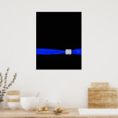 Élégante affiche noire et bleue (Cuisine)