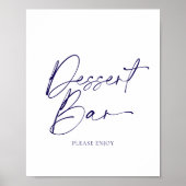 Élégante affiche papier "Dessert Bar" (Devant)