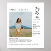 Élégante affiche photo de l'année principale (Devant)