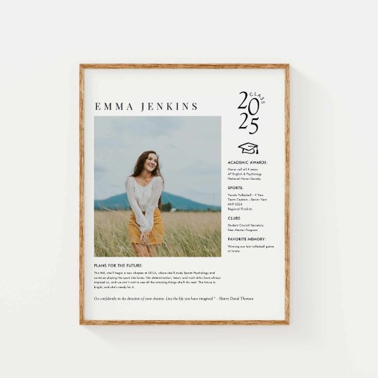 Élégante affiche photo de l'année principale