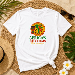 Elegante Afrika Ritmische Stam Drum Dans T-shirt