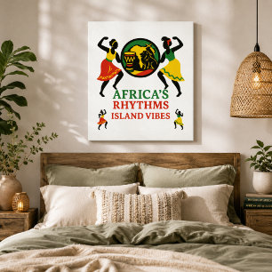 Elegante Afrikaanse Eiland Vibe Muurkunst Canvas Afdruk