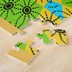 Elegante Afrikaanse Spider Motief vector art print Legpuzzel