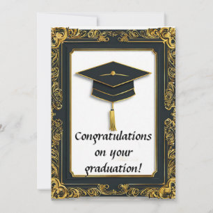Elegante afstudeerdiploma met baret kaart