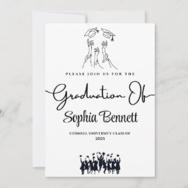 elegante afstudeerfeest uitnodiging