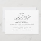 Elegante Afstudeerfoto Calligraphy Afstuderen Kaart (Achterkant)