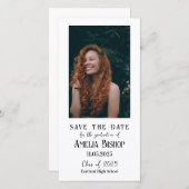 Elegante Afstuderen foto Sla de datum op Save The Date (Voorkant / Achterkant)