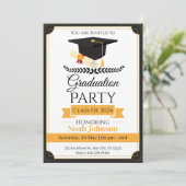 Elegante Afstuderen Kaart (Staand voorkant)