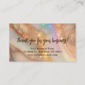 Elegante Agate Glitter Zakelijke Korting Kaart (Achterkant)