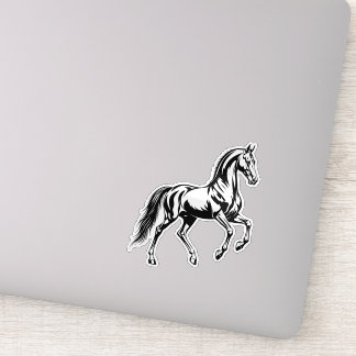 Elegante Akhal-Teke paard gestileerde illustratie Sticker
