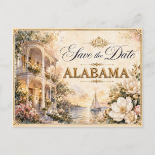 Elegante Alabama Save the Date Trouw Uitnodiging