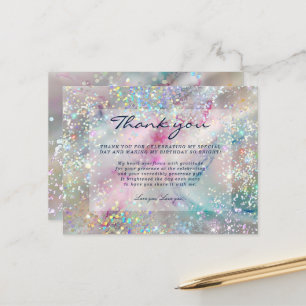Elegante Alcohol Inkt Holografische Glitters Bedan Briefkaart