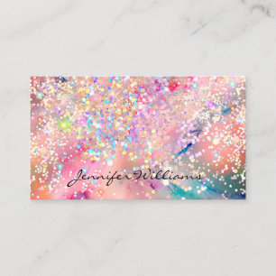Elegante Alcohol Inkt Holografische Glitters Moder Visitekaartje