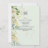 Elegante All-in-1 Witte Rozen Botanische Trouw Uit Kaart (Achterkant)