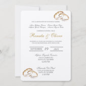 Elégante alliance espagnole Invitation espagnole (Devant)