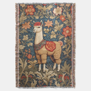 Elegante  Alpaca William Morris geïnspireerd Deken