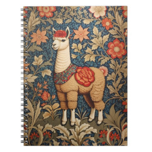 Elegante  Alpaca William Morris geïnspireerd Notitieboek