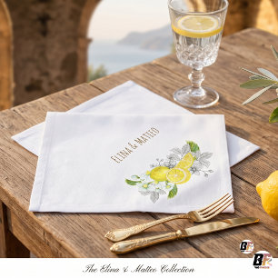 Elegante Amalfi Citroen Botanische Trouw Servet