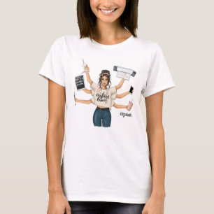 Elegante Ambachtelijke Koningin Branding T-shirt