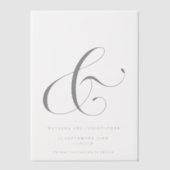 Elegante Ampersand Overlay Sla de datum op Vellum Uitnodigingen (Voorkant)
