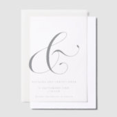 Elegante Ampersand Overlay Sla de datum op Vellum Uitnodigingen (Offset)