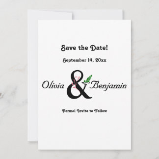 Elegante Ampersand Save the Date Kaart