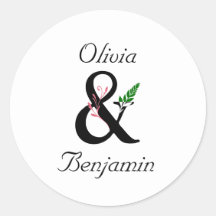 Elegante Ampersand trouwstickers