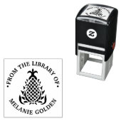 Elegante Ananas #10 Bibliotheekboeknaam Zelfinktende Stempel (In situ)