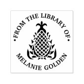Elegante Ananas #10 Bibliotheekboeknaam Zelfinktende Stempel (Design)