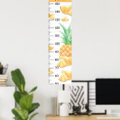 Elegante ananas groeikaart poster (Thuiskantoor)