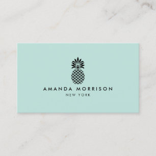 Elegante ananas luxe boutique munt visitekaartje