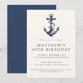Elégante Ancre nautique Invitation de la fête des (Devant / Derrière)