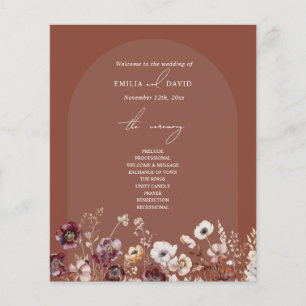 Elegante Anemone Arch Dark Terracotta bruiloft