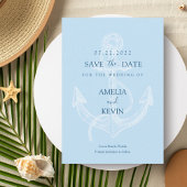 Elegante Anker Zee Bruiloft Save the Date