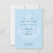 Elegante Anker Zeehelden Save the Date (Voorkant)