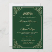 Elegante antieke groene gouden schrift Moslim-huwe