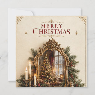 Elegante Antieke Spiegel Kerstmis, Vintage Europes Kaart