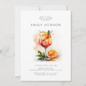 Elegante Aperol Spritz Bridal Shower Uitnodiging (Voorkant)