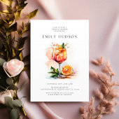 Elegante Aperol Spritz Bridal Shower Uitnodiging