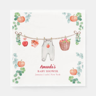 Elegante appelentuin waslijn babyshower servet