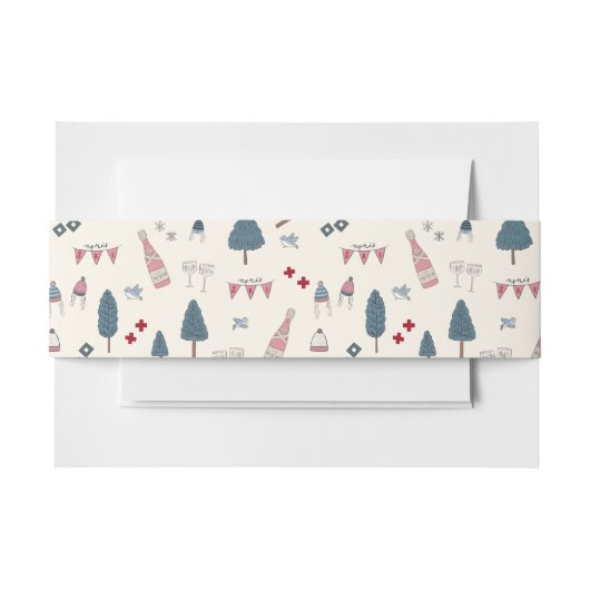 Elegante Apres Ski Bachelorette Berg Weekend Uitnodigingen Wikkel (Voorkant Voorbeeld)