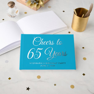 Elégante Aqua Blue Foil encourage à 65 ans