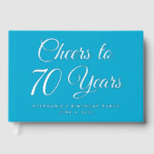 Elégante Aqua Blue Foil encourage à 70 ans (Recto)